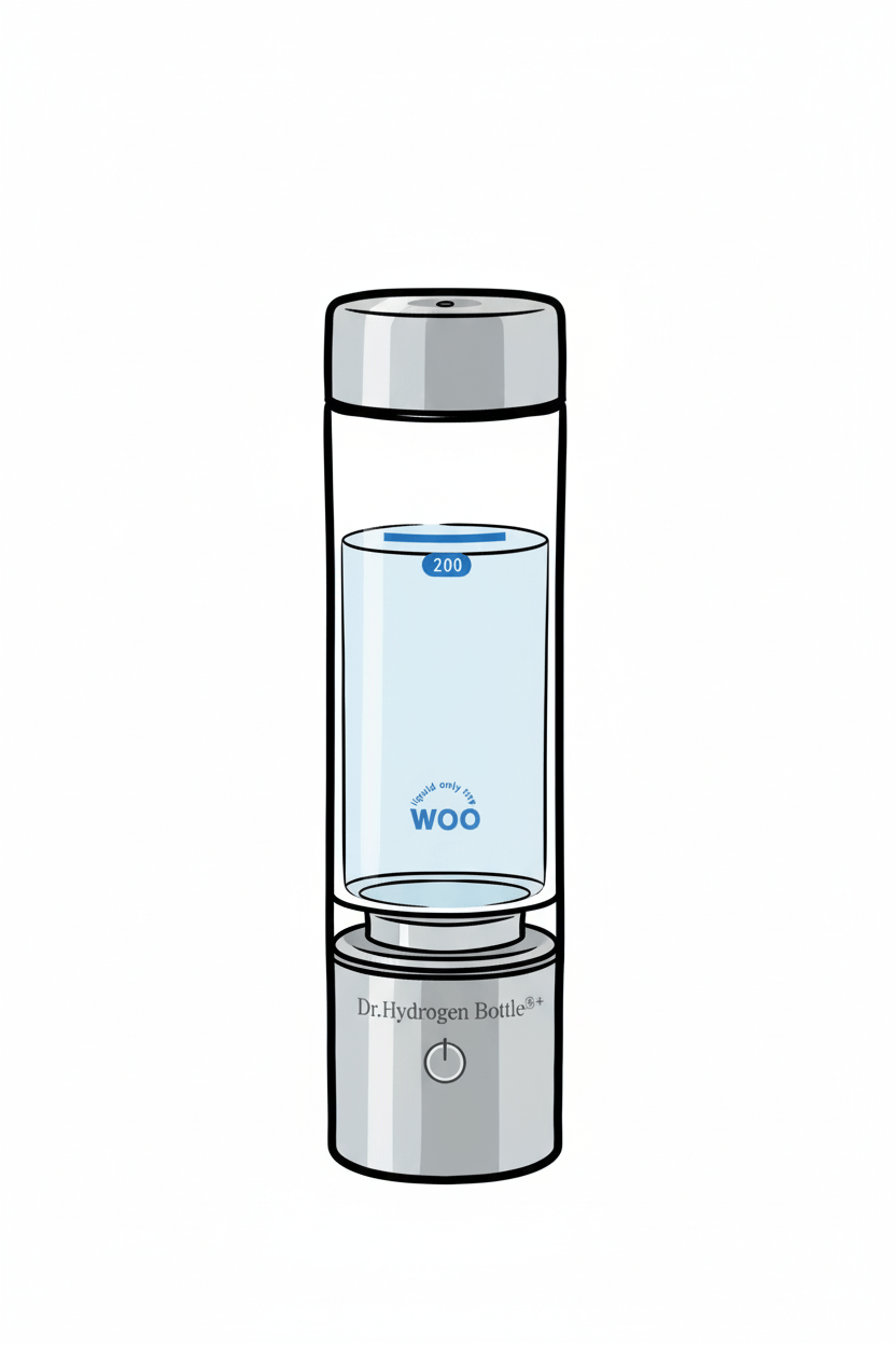 水素吸入器「ドクター水素ボトル」の製品イラスト